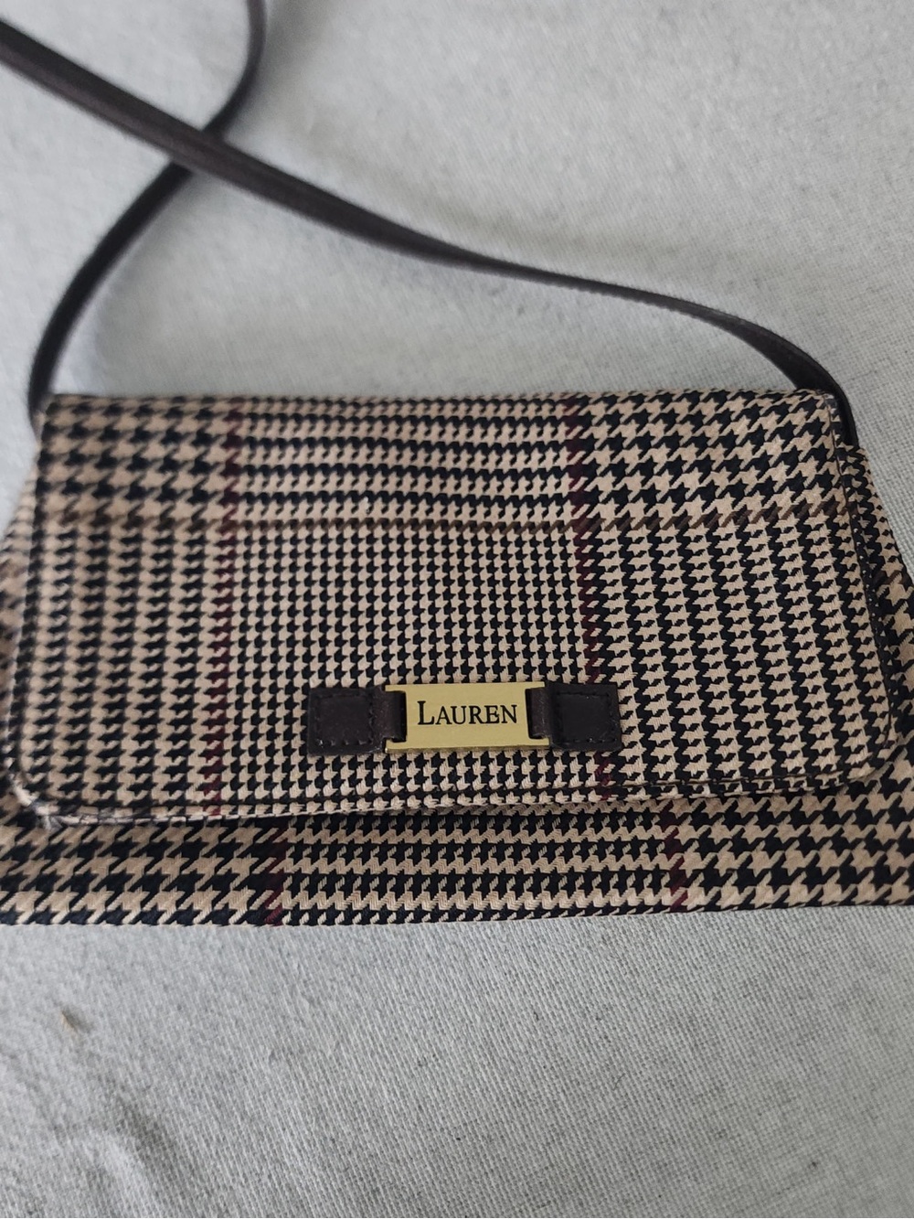 Ralph Lauren Crossbody Bag in Beige and Black